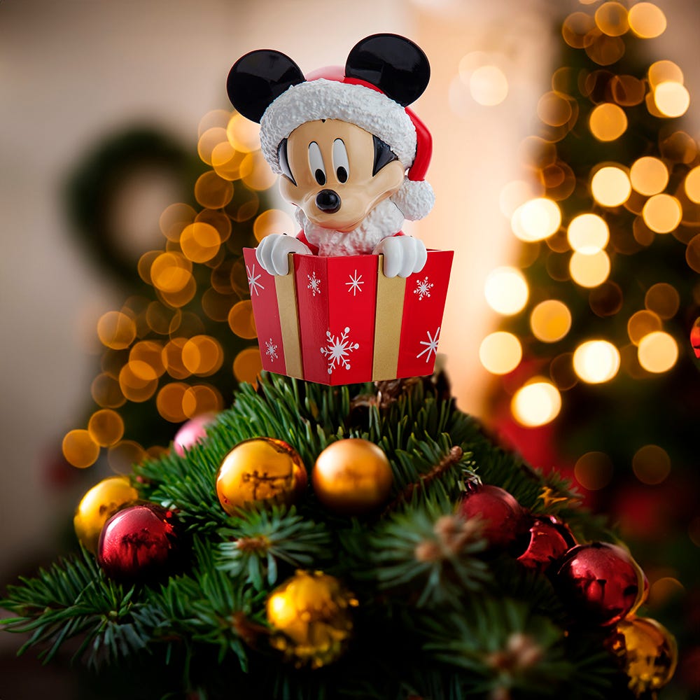 Kurt Adler 8-Inch Un-Lit Disney© Mickey In Present Tree Topper